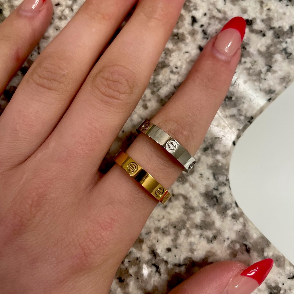 Silver Love Ring Size 8